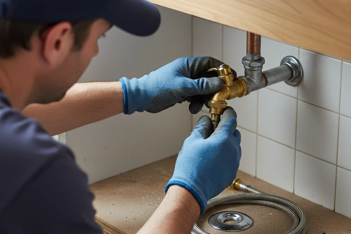 Shutoff valve and fitting work during Faucet and Fixture Repair in Oberlin